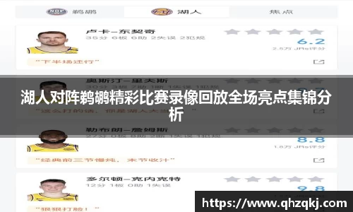 湖人对阵鹈鹕精彩比赛录像回放全场亮点集锦分析